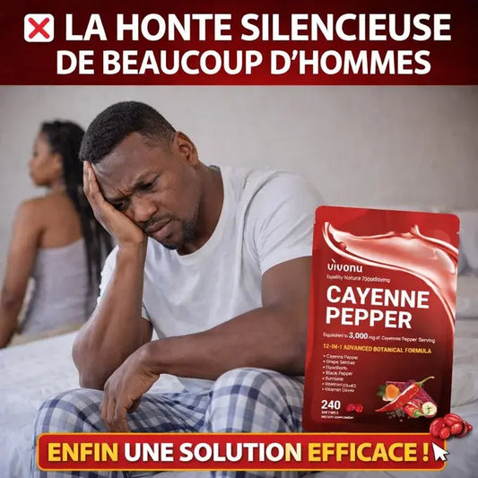 Complément alimentaire en gélules de poivre de Cayenne
