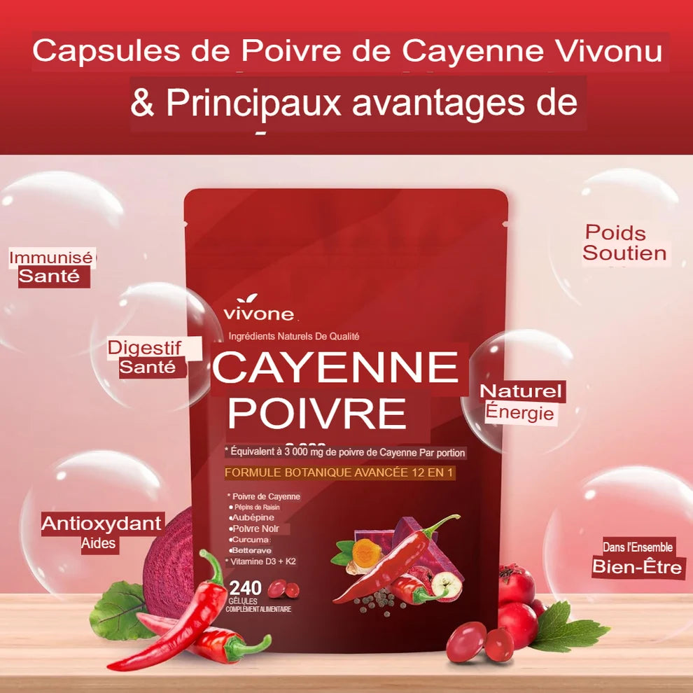 Cayenne Pepper Dietary Supplement Capsules