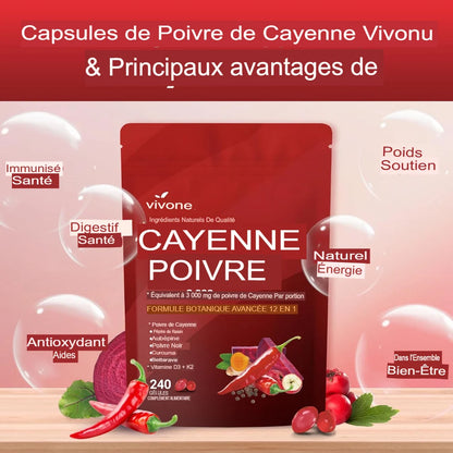 Cayenne Pepper Dietary Supplement Capsules