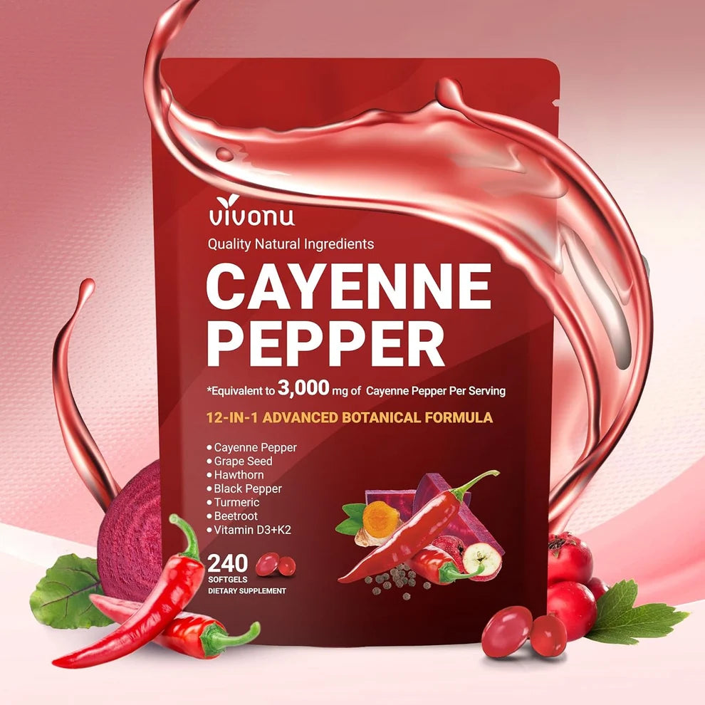 Cayenne Pepper Dietary Supplement Capsules